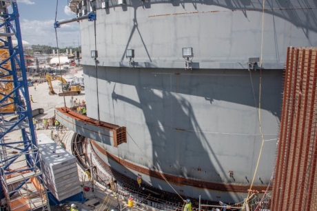 Vogtle 3 building panel installation - 460 (Georgia Power)